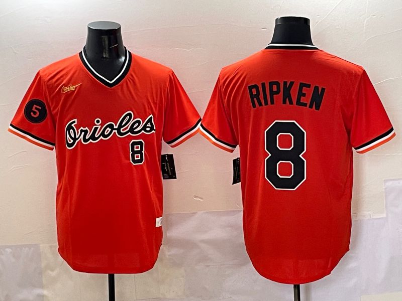 Men Baltimore Orioles #8 Ripken Orange Game 2025 Nike MLB Jersey style 50913->baltimore orioles->MLB Jersey